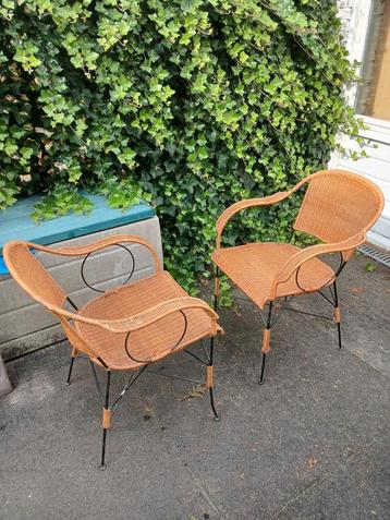Rotan Tuinstoelen - Set van 2 beschikbaar voor biedingen