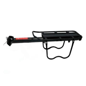 Zwarte fietsdrager aluminium, 54 cm met montagemateriaal beschikbaar voor biedingen