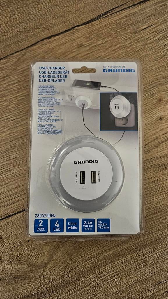 Grundig USB Oplader - Nieuw in Verpakking, Ophalen of Verzenden, Nieuw