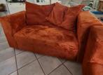 2 banken cognac/roestbruin, Ophalen, Gebruikt, 75 tot 100 cm, Stof