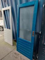 hardhouten buitendeur 830 2014mm met glas, Doe-het-zelf en Verbouw, Deuren en Horren, Ophalen, Gebruikt, 200 tot 215 cm, Glas