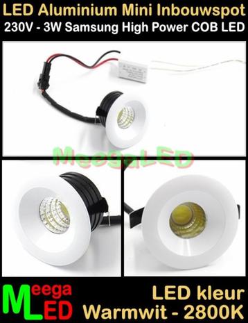 LED Chalet mini inbouwspot spot COB 230V 3watt M18 - WW nbd beschikbaar voor biedingen