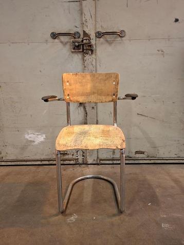 Vintage De Wit buisframestoel model 1012 jaren 50 beschikbaar voor biedingen