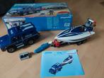 Playmobil City Action Politie met speedboot incl motor, Ophalen of Verzenden, Zo goed als nieuw, Complete set