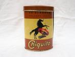 Blikje (leeg) Chiquito 30 cigarettes. jaren 50. sigaren., Ophalen of Verzenden, Gebruikt, Tabaksdoos of Verpakking