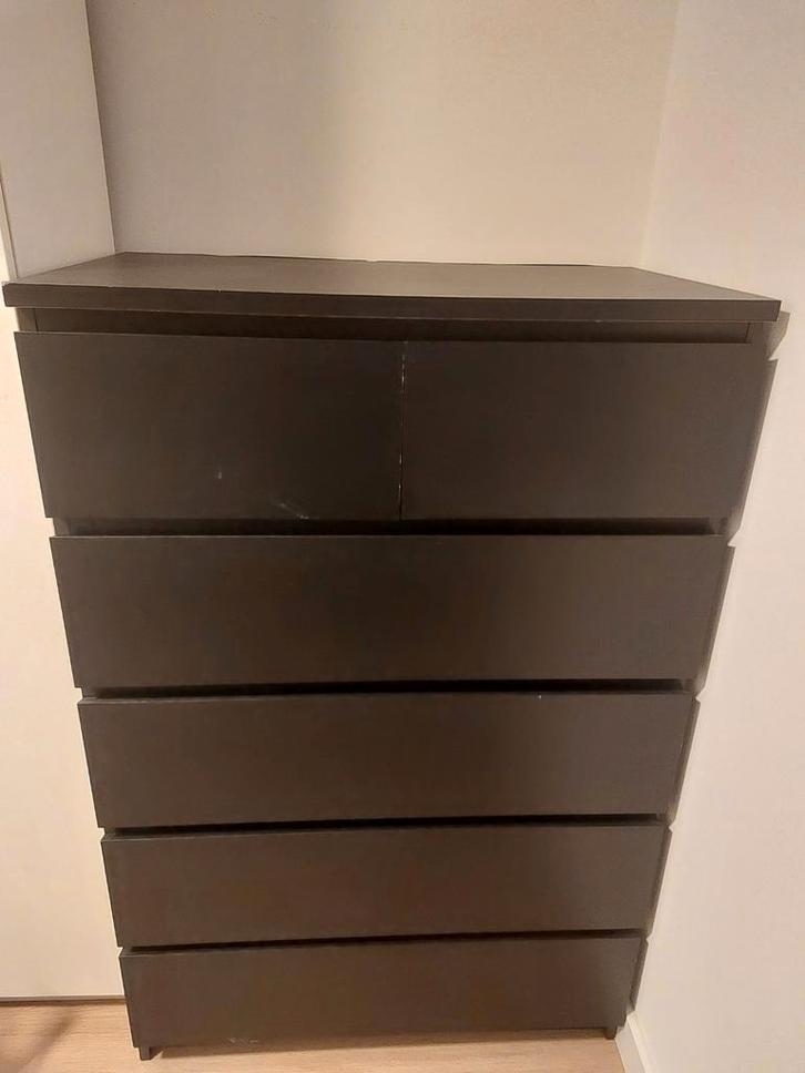 Ikea Malm Kast met 6 lades, Huis en Inrichting, Kasten | Ladekasten, Gebruikt, 100 tot 150 cm, 50 tot 100 cm, 25 tot 50 cm, Kunststof