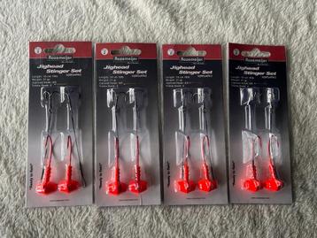 adv 163 / NIEUW set 4 blisters jighead stinger set 's 21 gr beschikbaar voor biedingen