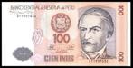 Bankbiljet - Peru 100 Intis 1987 - UNC, Postzegels en Munten, Bankbiljetten | Amerika, Los biljet, Ophalen of Verzenden, Zuid-Amerika