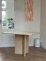 Vintage Italiaanse Travertin Design Tafel, Huis en Inrichting, Tafels | Eettafels, Ophalen, Rechthoekig, 50 tot 100 cm, Vintage