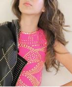 VERSACE H&M PARTY PINK roze zijden jurk zgan 36 CHCS, Kleding | Dames, Ophalen of Verzenden, Zo goed als nieuw, Versace, Roze