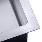 Dubbele spoelbak | Wasbak | Gootsteen | 87x44x20cm | Zilver, Overige kleuren, Nieuw, Lendo B.V., 25 tot 50 cm