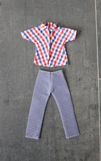 Barbie kleding nieuw - Ken blauw geruite broek en overhemd, Ophalen of Verzenden, Nieuw, Barbie