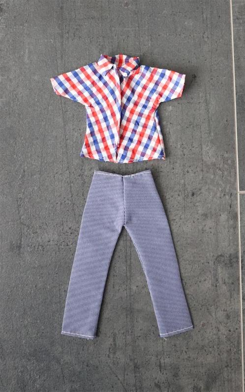 Barbie kleding nieuw - Ken blauw geruite broek en overhemd, Kinderen en Baby's, Speelgoed | Poppen, Nieuw, Barbie, Ophalen of Verzenden