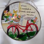 glas beschildert "when i needed a friend God send me you", Ophalen of Verzenden, Nieuw, Overige typen