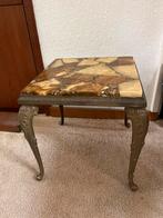 Antieke bijzettafel met ingelegd blad, Antiek en Kunst, Ophalen