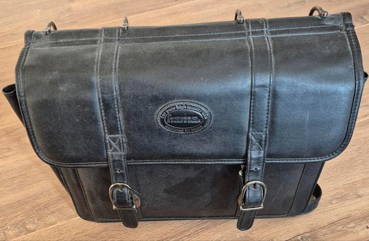 Vintage Hama laptoptas - Zwart, Sieraden, Tassen en Uiterlijk, Tassen | Rugtassen, Gebruikt, Overige merken, 25 tot 40 cm, 30 tot 45 cm