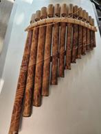 Prachtige grote vintage panfluit met 13 buizen van bamboe..., Muziek en Instrumenten, Blaasinstrumenten | Didgeridoos, Ophalen of Verzenden