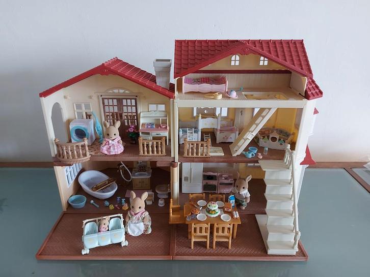 Sylvanian Families Poppenhuis Compleet, Kinderen en Baby's, Speelgoed | Poppenhuizen, Zo goed als nieuw, Poppenhuis, Ophalen of Verzenden