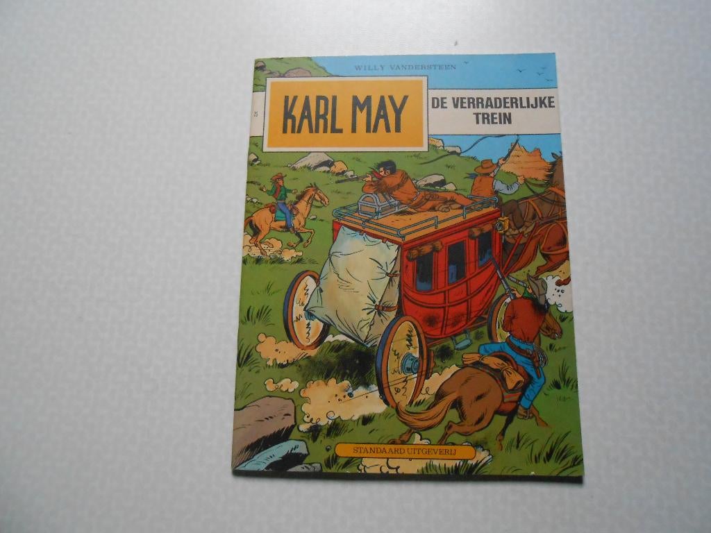 Karl May 75 De verraderlijke trein 1982 1 ste druk., Willy Vandersteen, Eén stripboek, Nieuw, Ophalen of Verzenden