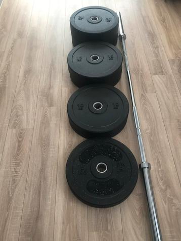 Set 100kg bumper plates €250 (nieuw)