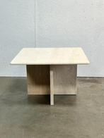 Vintage Travertin Salontafel, Vierkant, Italië 1970's, Gebruikt, 50 tot 100 cm, Vintage, Design, Italiaans design, Mid Century