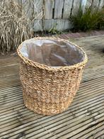Rieten plantenmand, Ophalen of Verzenden, Zo goed als nieuw, Rond, Overige materialen