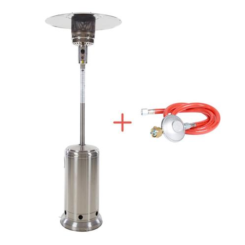 Koopje! - Gas Heater - Sunred - 14.000 Watt - Grijs en RVS, Tuin en Terras, Terrasverwarmers, Nieuw, Gas, Vloer, Draaibaar, Waterbestendig