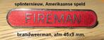 splinternieuwe Amerikaanse draagspeld FIREMAN, brandweerman, Ophalen of Verzenden, Nieuw, Overige onderwerpen, Speldje of Pin