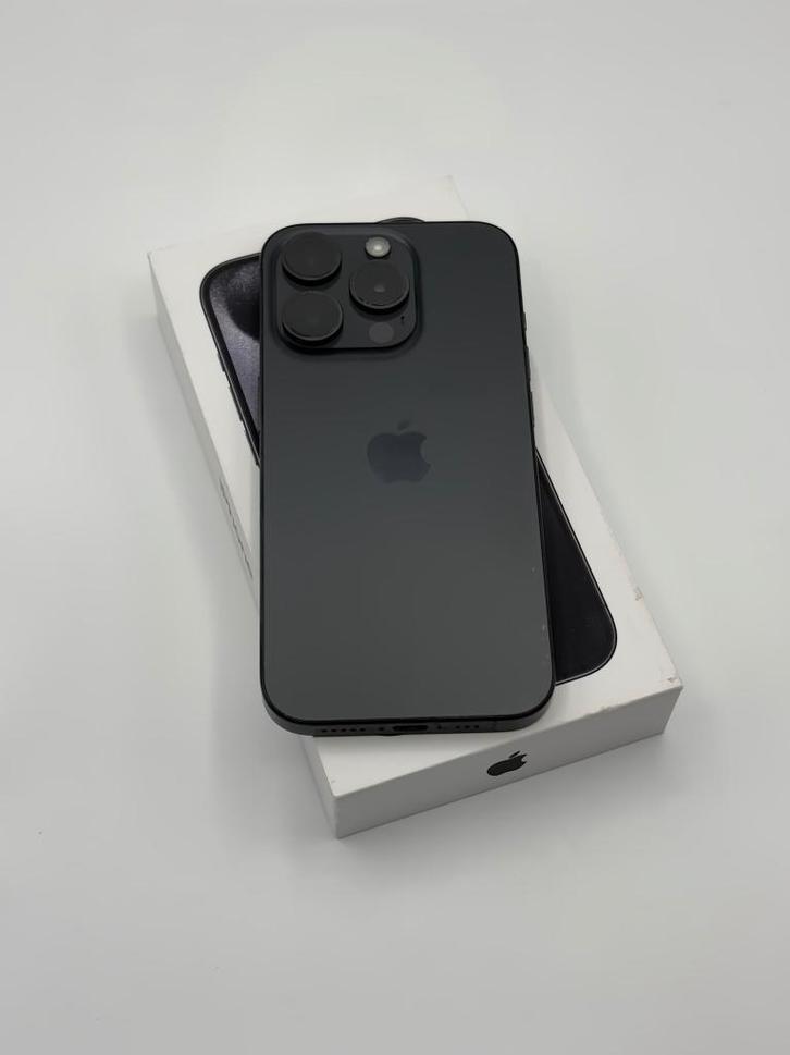 iPhone 15 Pro | 128 GB | Zwart | Uitstekend | Garantie, Telecommunicatie, Mobiele telefoons | Apple iPhone, Gebruikt, 128 GB, Zonder abonnement