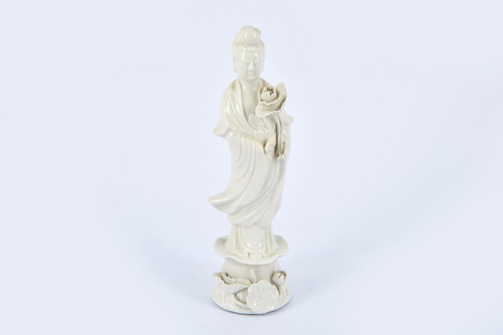 CHINEES WIT PORSELEINEN BEELD  , QUAN YIN, Ophalen of Verzenden