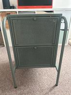 Metalen ladekastje - groen, Huis en Inrichting, Kasten | Ladekasten, Ophalen, Minder dan 50 cm, 1 of 2 laden, Zo goed als nieuw