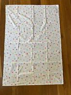 Ledikant hoeslaken Hema 78x110cm wit met figuurtjes - zgan, Jongetje of Meisje, Ophalen of Verzenden, Zo goed als nieuw, Wit