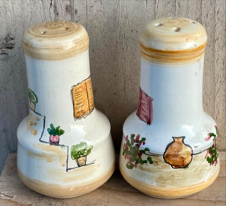 Vintage Keramiek Zout en Peper Strooiers, Antiek en Kunst, Antiek | Keramiek en Aardewerk, Verzenden