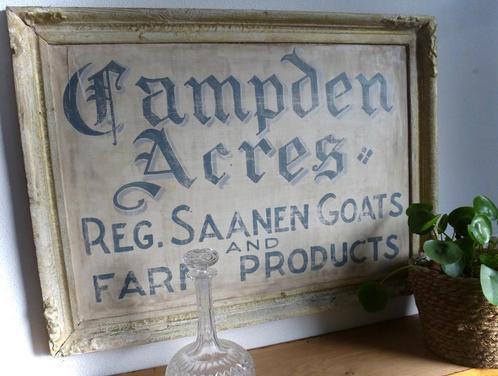 Uniek handgeschilderd houten bord Farm Products / Boerderij, Verzamelen, Merken en Reclamevoorwerpen, Zo goed als nieuw, Reclamebord