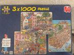 Jan van Haasteren 3x1000 Puzzel, Hobby en Vrije tijd, Denksport en Puzzels, Ophalen of Verzenden, Meer dan 1500 stukjes, Zo goed als nieuw