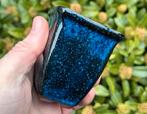 Bonsai Cascade pot blauw geglazuurd aardewerk 6,9x6,8x8,6, Vierkant, Ophalen of Verzenden, Zo goed als nieuw, Minder dan 25 cm