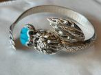 Zilveren Draken armband met Turkoois, Sieraden, Tassen en Uiterlijk, Armbanden, Verzenden, Zo goed als nieuw, Met edelsteen, Zilver