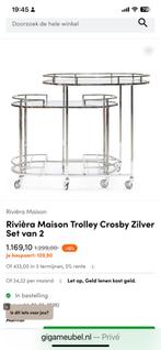 Rivièra maison Trolley Crosby set van 2, Huis en Inrichting, Woonaccessoires | Wijnrekken, Ophalen, Zo goed als nieuw