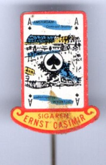 Ernst Casimir sigaren schoppenaas kaart speldje ( V_208a ) beschikbaar voor biedingen