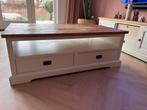 Landelijke salontafel met lades, Huis en Inrichting, Tafels | Salontafels, Ophalen, Gebruikt, 100 tot 150 cm, Eikenhout