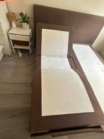 Swiss Sense Elektrische boxspring 160x200, Gebruikt, Bruin, Tweepersoons, Ophalen of Verzenden