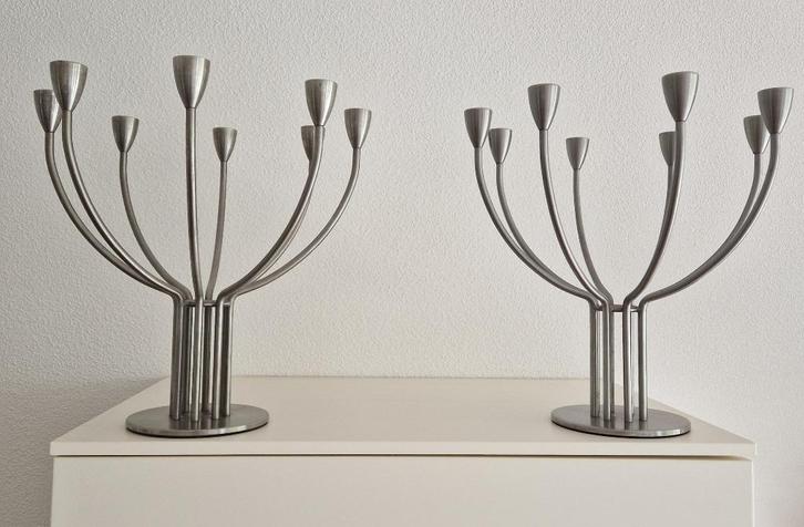 8-ARMIGE KANDELAARS 2 STUKS, Huis en Inrichting, Woonaccessoires | Kandelaars en Kaarsen, Zo goed als nieuw, Kandelaar, 25 tot 50 cm
