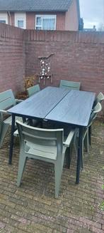 tafel met 6 stoelen, Tuin en Terras, Ophalen, Gebruikt