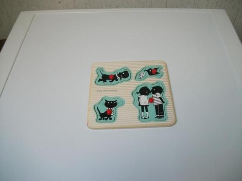 Puzzel Jip en Janneke 4 delig, Kinderen en Baby's, Speelgoed | Houten speelgoed, Gebruikt, Ophalen of Verzenden