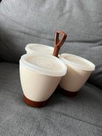 Tupperware Snacktrio, Ophalen of Verzenden, Gebruikt, Bruin, Bak of Kom