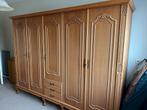 Grote houten kledingkast met deuren en lades, Ophalen, Gebruikt, 200 cm of meer, Eikenhout