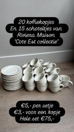 Riviera Maison Cote Est Koffiekopjes & Schotels, Keramiek, Ophalen of Verzenden, Zo goed als nieuw, Overige stijlen