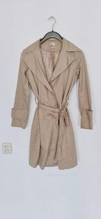 Zgan beige lange dames trenchcoat - jas maat S = 36, Beige, Ophalen of Verzenden, Zo goed als nieuw, Maat 36 (S)