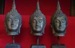 Bronzen Boeddha hoofdje op sokkel, Verzamelen, Religie, Nieuw, Ophalen of Verzenden, Beeld(je)