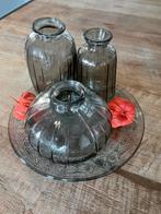 Schaal met 3 vaasjes, Ophalen, Overige kleuren, Nieuw, Glas